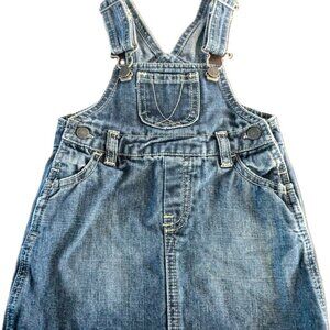 Blue Jean Denim Overall Dress Old Navy Baby Girl Clothes 6-12 Mo